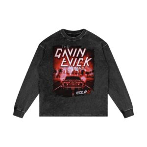 Redline Acid Wash Oversize Long Sleeve T-Shirt